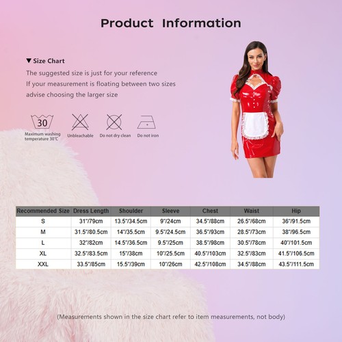 Französisches Dienstmädchen Cosplay Kostüm Kurzarm Bodycon Minikleid für Halloween für Damen - Bild 24 von 51