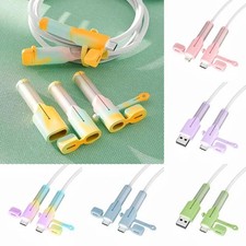 Silicone Charger Cable Protectors - 6 Sets of Non-Slip Cord Savers