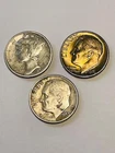 New Listing3 SILVER Dimes 90% Silver US Mint 1943 1953 1956 has beautiful toning