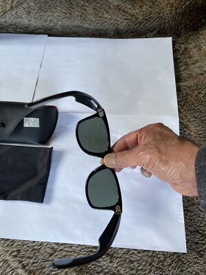 RAY-BAN B&L U.S.A WAYFARER SHINY BLACK G-15 GLASS 5022 VINTAGE 80s