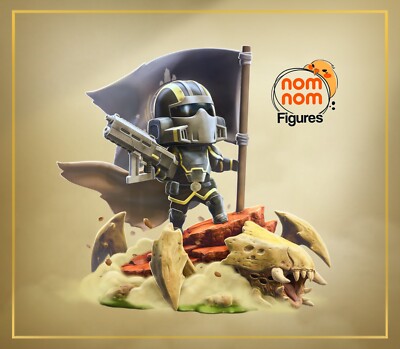 Chibi Helldriver - Helldiver 2 - Fan Art Figur - 3D Resin Print 80mm