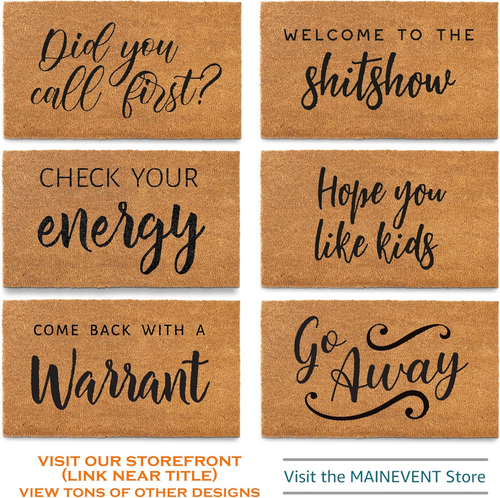 MAINEVENT Go Away Doormat 50X15 Inch, Large Welcome Mat for Front Door, Outdoor - Picture 5 of 15