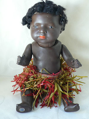 POUPÉE ANCIENNE TÊTE BISCUIT - BÉBÉ CARACTÈRE NOIR HEUBACH