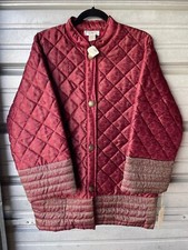 NWT Vintage Victorias Secret Gold Collection Quilted Jacket Paisley Mandarin Med