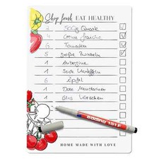 A5 magnetische Einkaufsliste Kühlschrank ink. Stift magnet abwischbar whiteboard