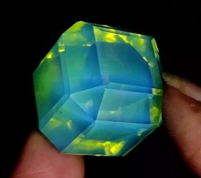A Natural 101 Ct Green Opal Cube Welo Australian Untreated Certified Gemstone