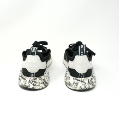 Adidas Men's NMD_R1 Black Graffiti Scribble Print Low Top Athletic Sneakers  Shoe | eBay