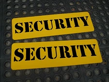 VEHICLE SET MAGNETIC "SECURITY" POLICE SIGN SURVEILLANCE CAR TRUCK ALARM CCTV   