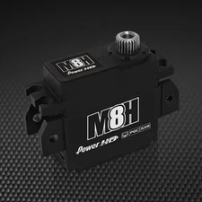 POWER HD M8H Coreless Motor 118.0oz / 0.065sec Titanium & Steel Gear Micro Servo