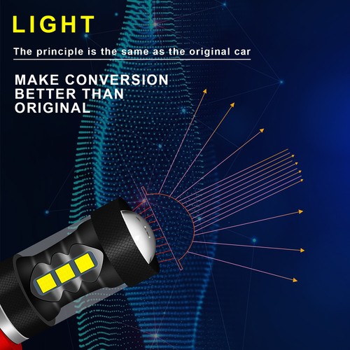 H11 H8 LED Bulbs 3000K Golden Yellow Super Bright Fog Light DRL Light High Power - Picture 2 of 9