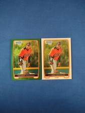 2012 Bowman Chrome Eduardo Rodriguez RC Rookie Green Refractor + Base Card