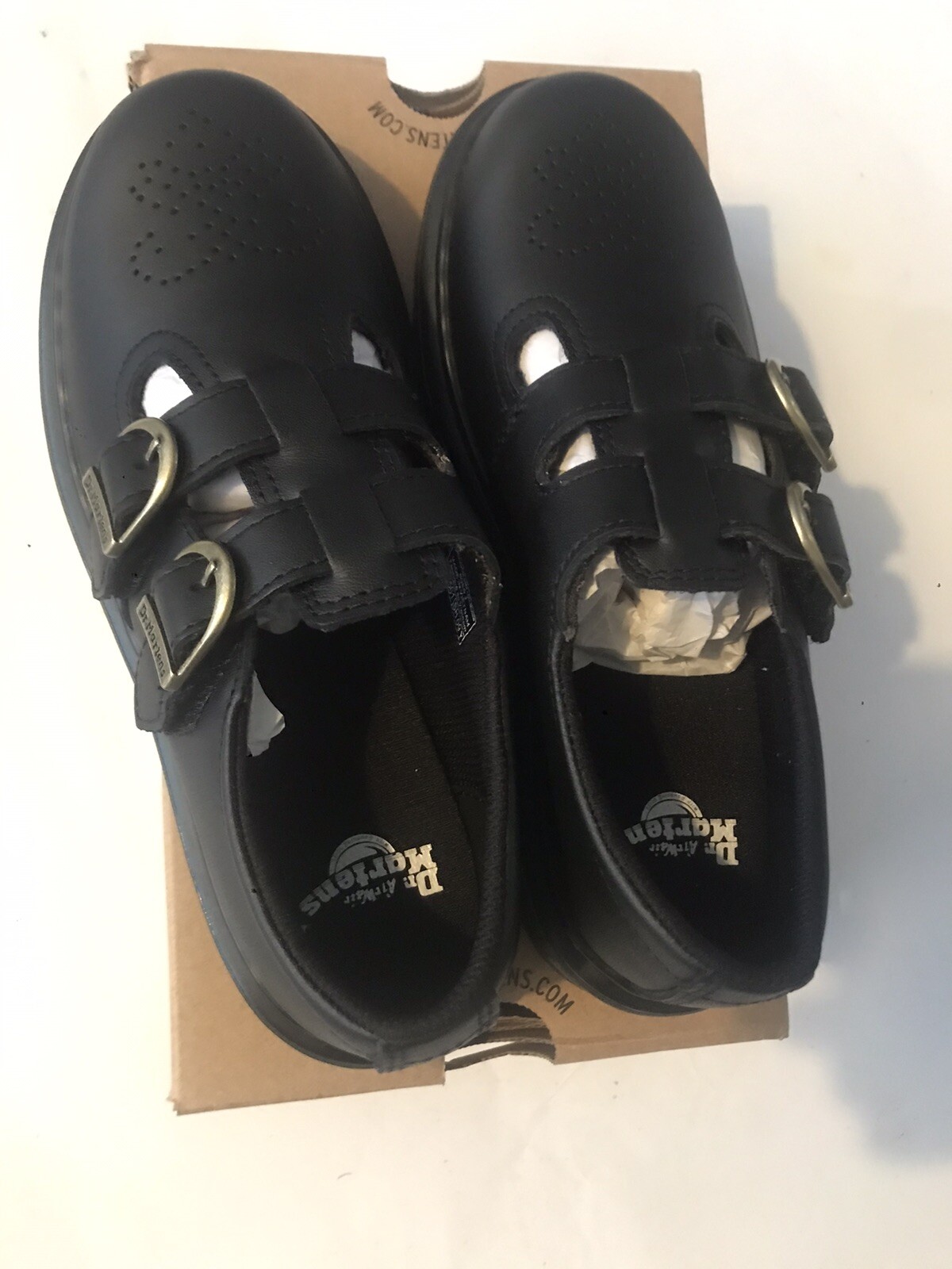 Dr. Martens 8065 Mary Jane Smooth Black Double Strap Shoes Size Uk-3 image 6