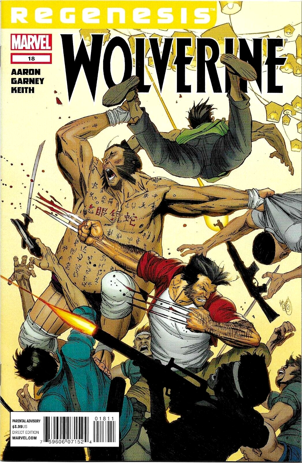 WOLVERINE #18 (VOL 1)  REGENESIS  MARVEL COMICS  JAN 2012  NM  1ST PRINT