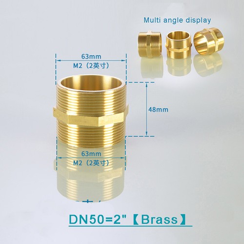 BSP Adaptor Male to Male Hex Nipple Coupling Connector 1/8" ~ 2" Stainless/Brass - Picture 67 of 92