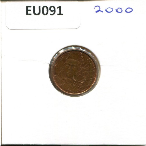1 EURO CENT 2000 FRANKREICH FRANCE Französisch Münze #EU091.D