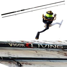 canna da pesca spinning trota mare lago spigola artificiali mt. 2,1 mulinello