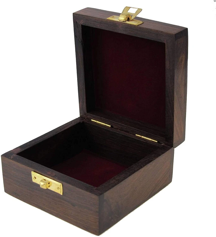 Handmade Wooden Jewellery Organizer Box for Women ( Size: 4x4 Inches ) - Image 2 of 3