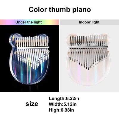 Hluru-Instrumentos musicales Kalimba, 17 teclas, Pulgar de nogal, Piano cuadrado