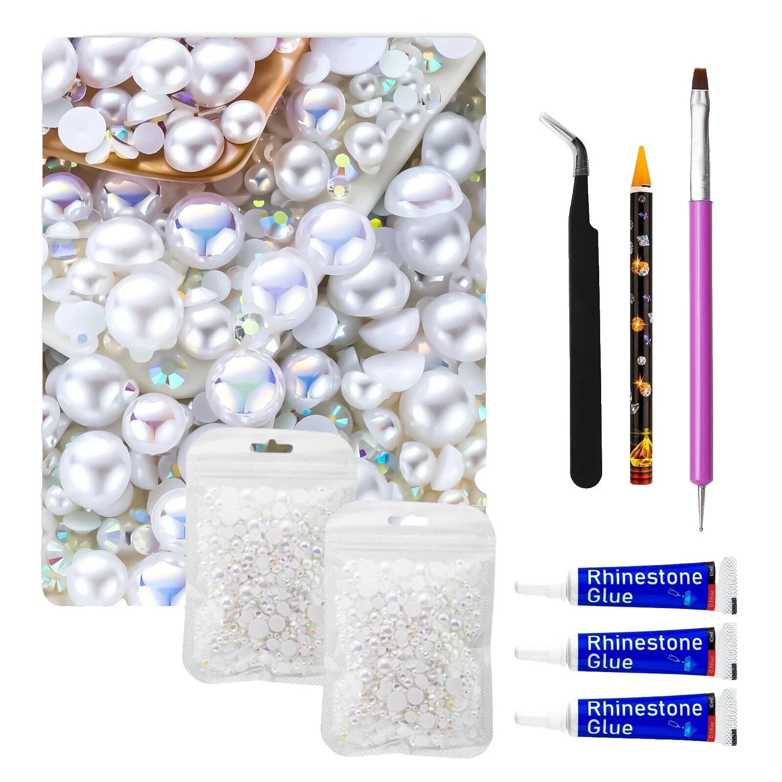 Rhinestone Pearl Cardmaking & Scrapbooking Buttons