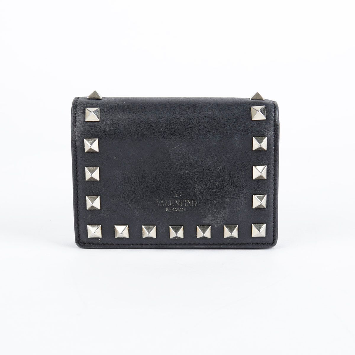 Valentino Rockstud Black Leather Wallet 11P0P39 28549668