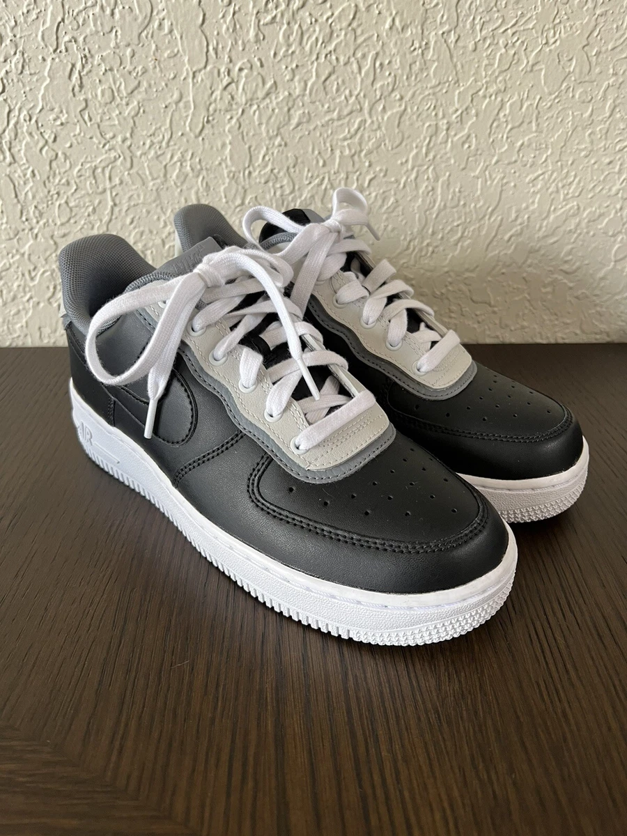 NIKE AIR FORCE 1 07 LV8 1 BLACK-BLACK-PURE PLATINUM SZ 6 [AO2439-002]