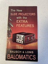 Bausch Lomb Slide Projectors Balomatics Brochure Flyer