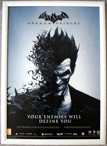 Batman Arkham Origins RARE PS3 XBOX 360 Wii U 42cm x 59cm Promotional Poster #1 - 第 1/2 張圖片
