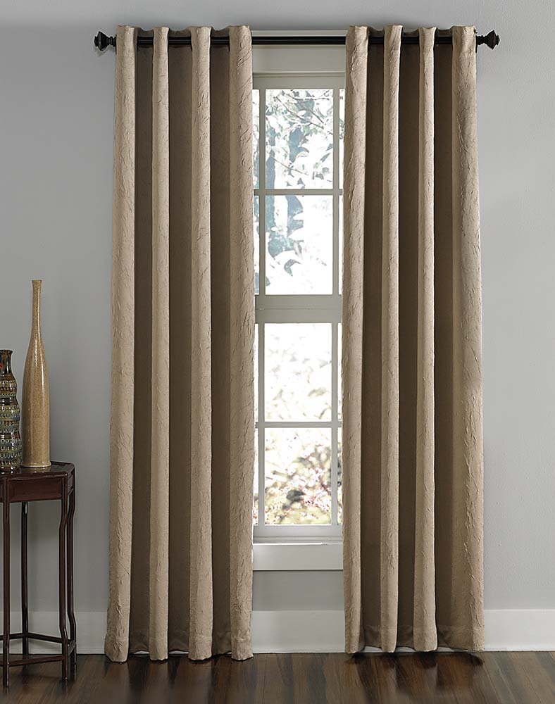 Lenox Grommet Curtain Panel, 50 x 84 in, Taupe