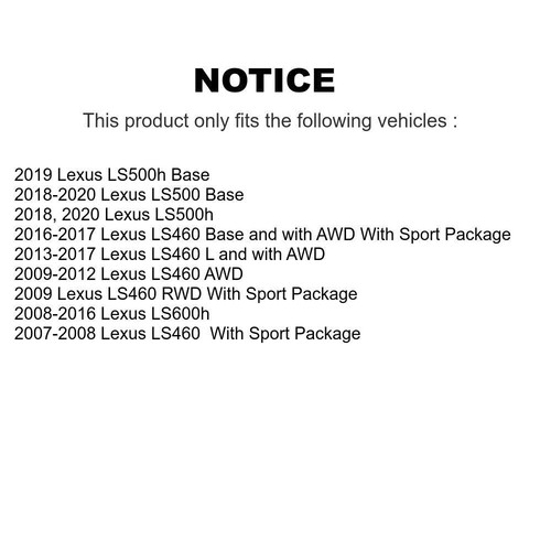 For Lexus LS460 LS500 LS600h LS500h Front Coat Disc Brake Rotors Ceramic Pad Kit - Picture 2 of 17