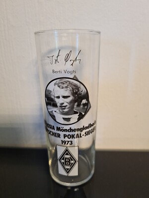 Glas Berti Vogts Borussia Mönchengladbach Hannen Alt DFB Pokalsieg 1973 Rastal