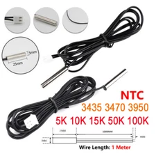 NTC Thermistor Temperature Sensor Waterproof Probe 5K 10K 15K 50K 100K 1% 3950