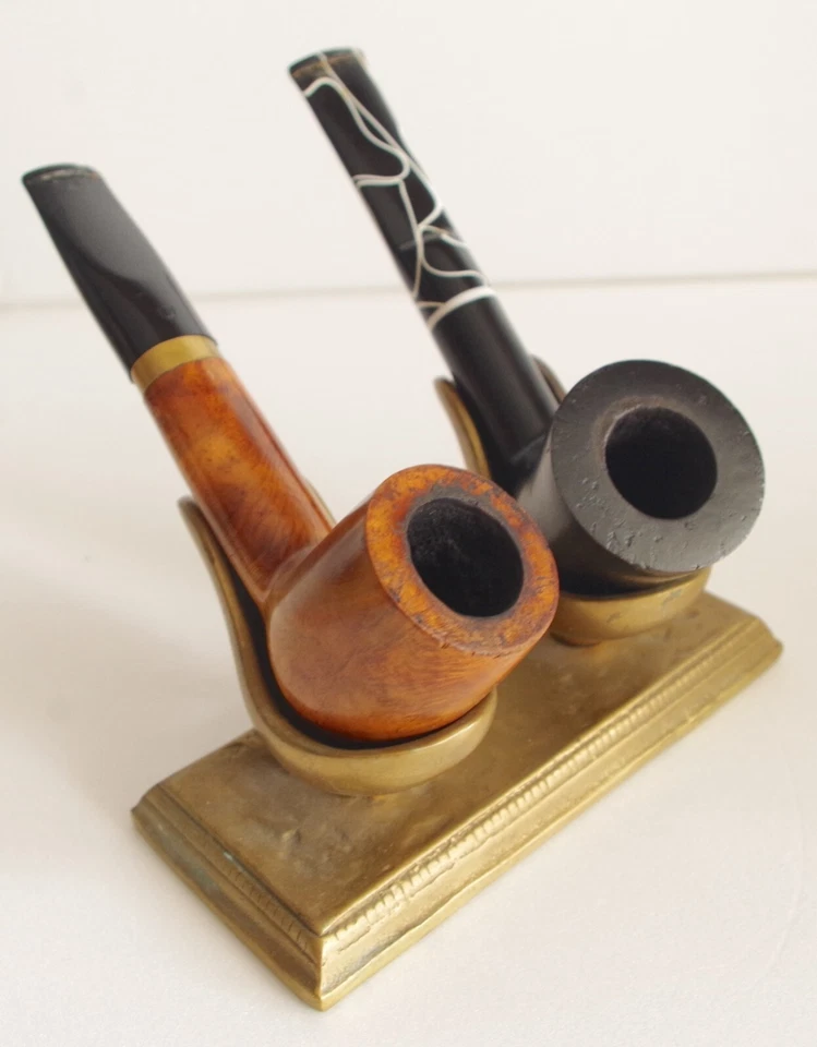 Set of two vintage tobacco pipes WITHOUT BRASS STAND !!! - Image 4 of 4