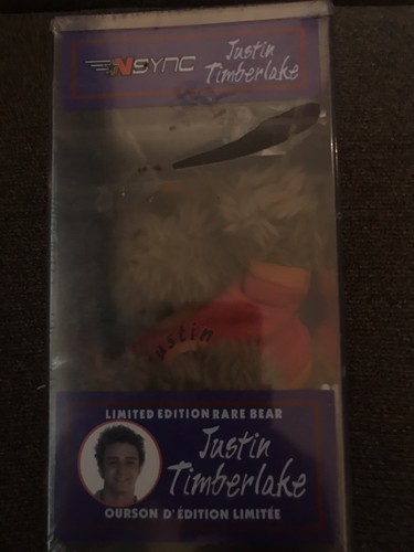 2000 NSync Justin Timberlake Limited Edition Rare Bear Collectible Plush Zeeks - Picture 5 of 8