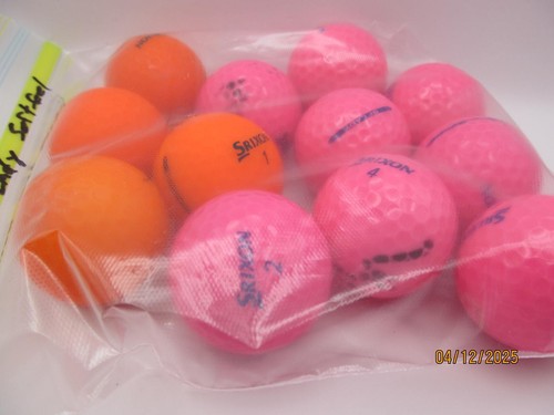Srixon SF Lady and Soft Feel Golf Balls Graded AAAAA to AAAA Pink and Orange - Picture 3 of 6