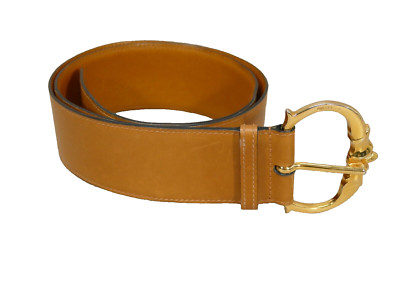 Celine Paris Damen Leder Gürtel Gr 85 - DE orange Neuwertig ( S 7802 )