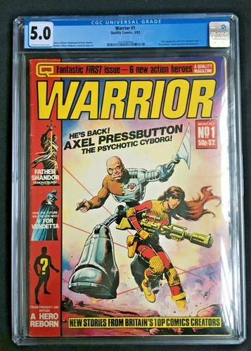 Warrior #1 1st App of V for Vendetta & 'Marvelman'  CGC 5.0 3737266008 