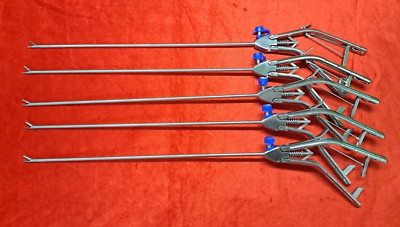 5pc-Laparoscopic Needle Holder 5mmx330mm Straight Jaw Best Quality Instruments