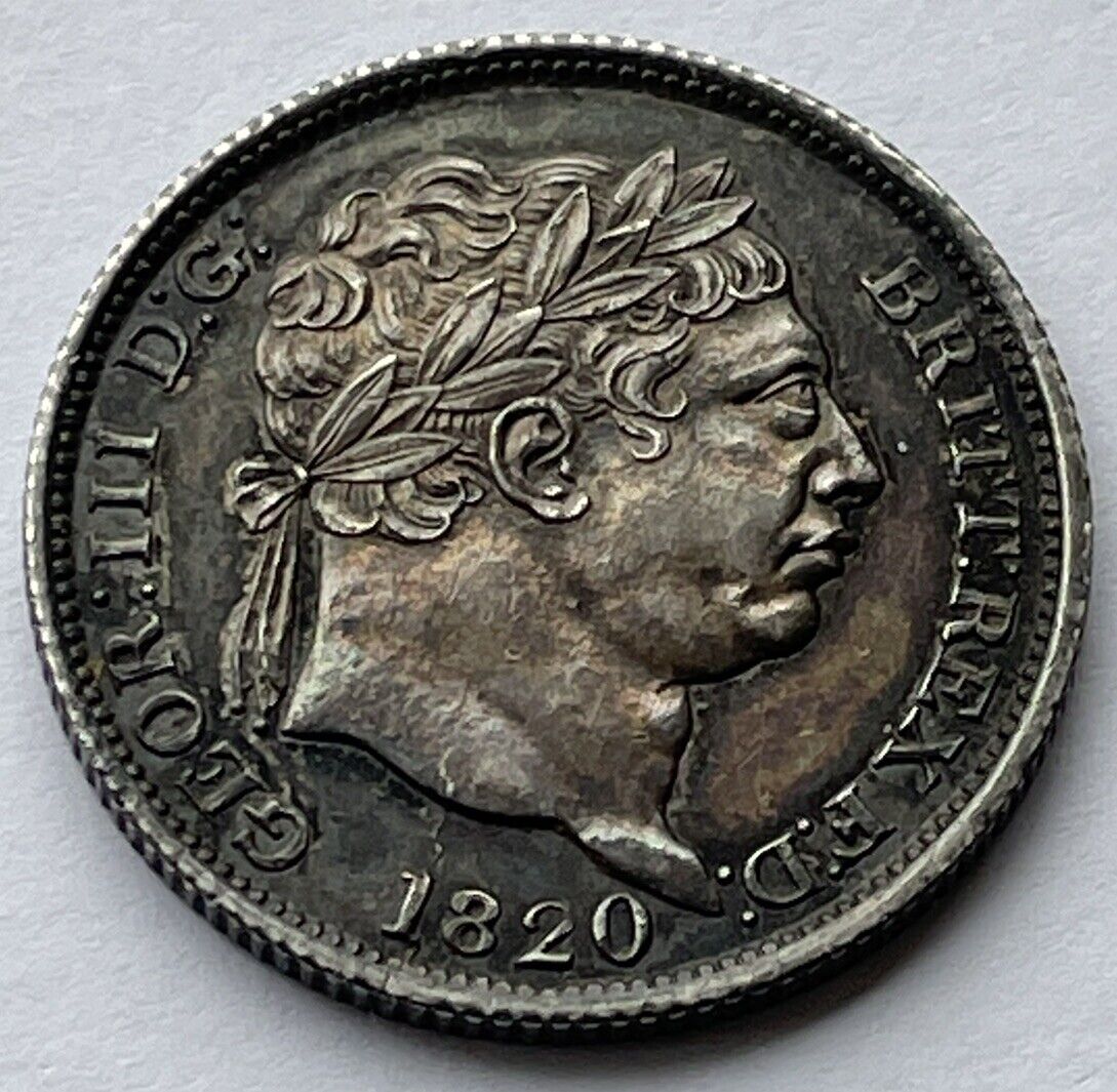 1820 George III 0.925 Silver Shilling Coin
