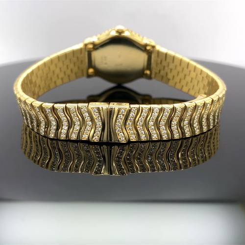 Ebel Classic Wave 18k Solid Gold Factory Diamond Quartz Ladies Watch $15k / 63gr - Picture 6 of 16