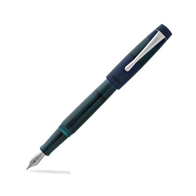 Opus 88 Koloro Fountain Pen - Blue Ebonite - Broad Point NEW in box 96083902B