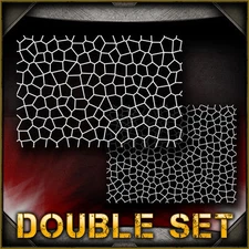 Stained Glass Double Set Airbrush Stencil Template Airsick