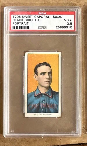 1909-11 T206 - Clark Griffith  Portrait- HOF - Sweet Caporal 150 - PSA 3.5