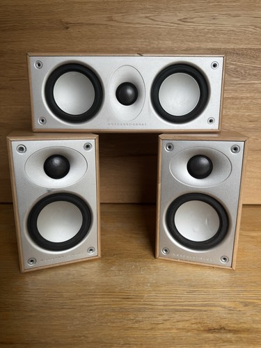 2x Mordaunt Short MS302 Bookshelf Speakers + 1x MS304 Center Speaker