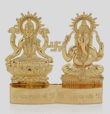 Laxmi Ganesha Energized Statue - Lakshmi Ganesh Murti for Mandir Home, Diwali Gi