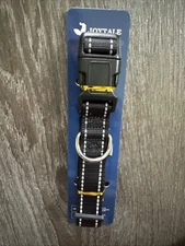 Joytale Black Reflective Medium Dog Collar - NEW