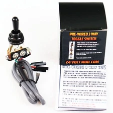 ✅ Black 3 Way Toggle Switch Guitar Pre-Wired for EMG Solderless 6" 17" Shielded