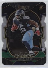 2022 Panini Select Concourse Black & Green Prizm Die-Cut Treylon Burks #39 1cw6