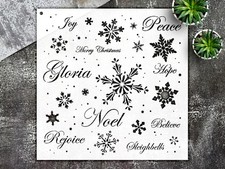 Christmas Stencil StencilAir Christmas Words Snowflakes Wall Art Reusable