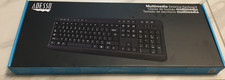 ADESSO EasyTouch 132 Multimedia Desktop Keyboard, AKB-132UB, Black, New