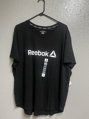 Reebok Stacked Logo Tee WoMen's T-Shirt - Black, XXXL